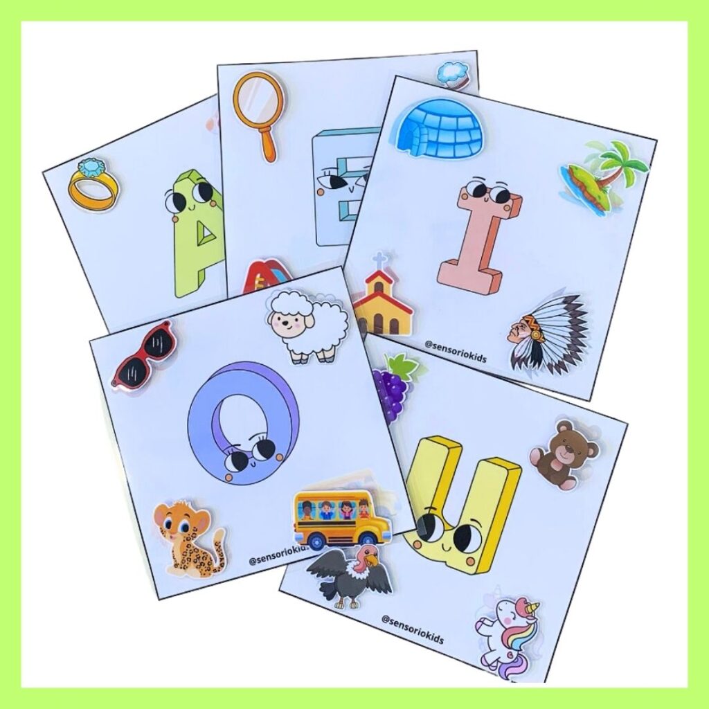 PAREAMENTO DE VOGAIS – Sensorio Kids – Recursos Pedagógicos Criativos ...
