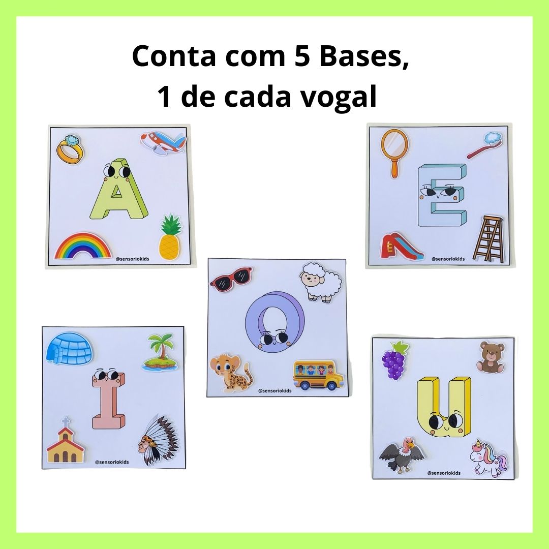 PAREAMENTO DE VOGAIS – Sensorio Kids – Recursos Pedagógicos Criativos ...