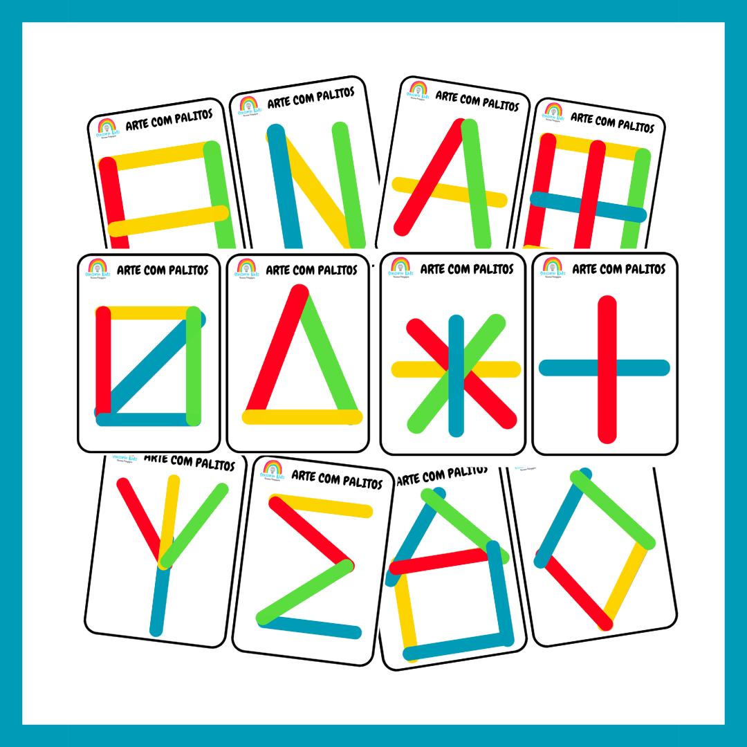 ARTE COM PALITOS COLORIDOS